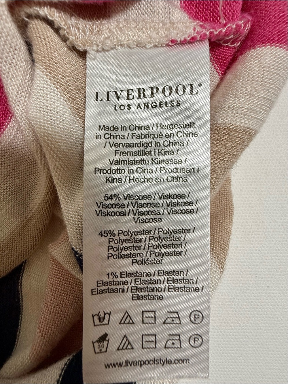 Liverpool Los Angeles Women’s Canela Crew Neck Dolman Striped Top Size Medium - Picture 6 of 13